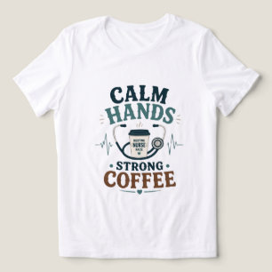 Camiseta Triblenda Café Vida de Enfermera Compasión Repetir Enfermera