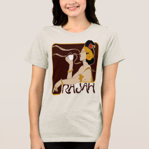 Camiseta Triblenda Cafeterías Rajah bebedor de café. Henri Meunier, 1