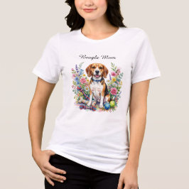 Camiseta Triblenda Cagle de Acuarela Dulce entre Flores Personalizado