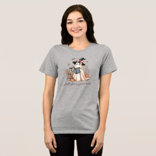 Camiseta Triblenda Caída Por Un Gran Libro De Halloween Un Profesor A