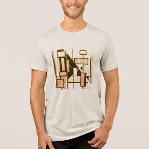 Camiseta Triblenda Cajas geométricas de Naranja de luz marrón MCM Asp