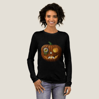 Camiseta Triblenda Calabaza de Halloween con Ojo Místico y Manos de E
