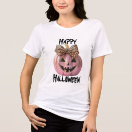 Camiseta Triblenda Calabaza de Halloween de Coquette de Coquette