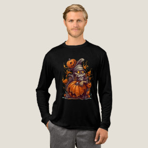 Camiseta Triblenda Calabaza de Halloween de esqueleto de duende dimin