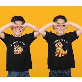 Camiseta Triblenda Calabaza de perro, divertida Halloween