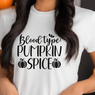 Camiseta Triblenda Calabaza Especiada de Tipo Sanguíneo Enfermera de 