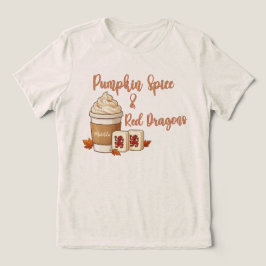 Camiseta Triblenda Calabaza Especiada y Dragones Rojos Mahjong Otoño