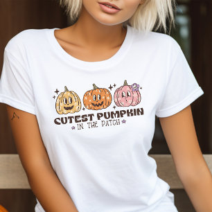 Camiseta Triblenda Calabaza más guapa en el parche Halloween Retro