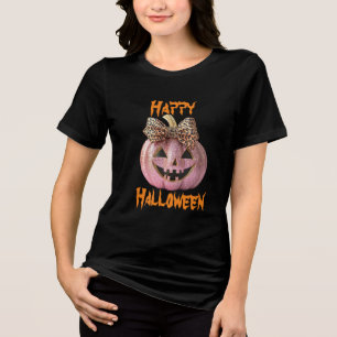 Camiseta Triblenda Calabaza moderna de Halloween de la Coqueta espara