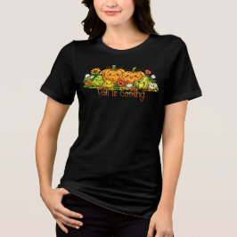 Camiseta Triblenda Calabazas lindas y auyamas Otoño está llegando