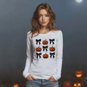 Camiseta Triblenda Calabazas y Lazos Halloween