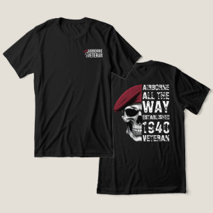 Camiseta Triblenda Calavera de Veterano Aérea Todo el Camino