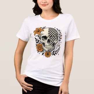 Camiseta Triblenda Calavera Floral de Damasco 