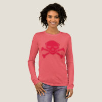 Calavera Rosa Juguetona de Cruz de Huesos para Beb