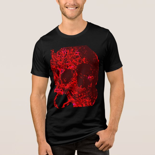 Camiseta Triblenda Calavera tallada en Rosas (Anverso)