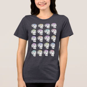Camiseta Triblenda Calaveras de azúcar con flores