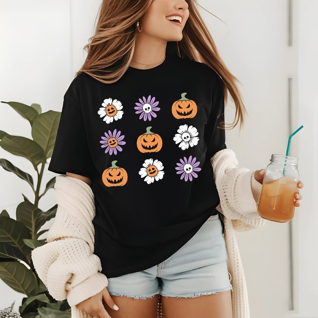 Camiseta Triblenda Calaveras de las calabazas de Coquette Halloween (Subido por el creador)