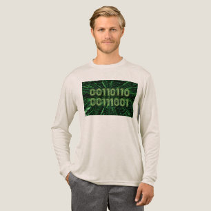 Camiseta Triblenda Cálculo verde vibrante del código binario 69 de Sl