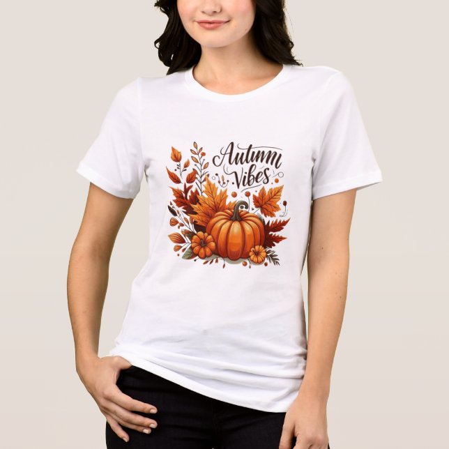 Camiseta Triblenda Cálida camiseta de otoño de 2025 de Vibes - Tee de (Anverso)