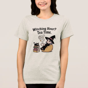 Camiseta Triblenda Cálida lectura de brujas en otoño