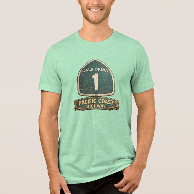 Camiseta Triblenda California Highway one Pacific Coast Highway (Anverso)
