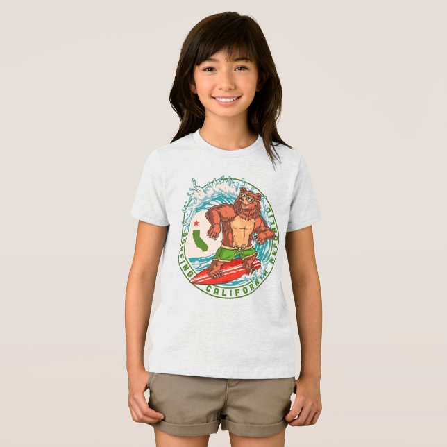 Camiseta Triblenda California Surfing Bear Republic ( Anverso Completo)