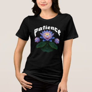 Camiseta Triblenda Caligrafía Árabe Sabr Paciencia - Flor de Loto Zen