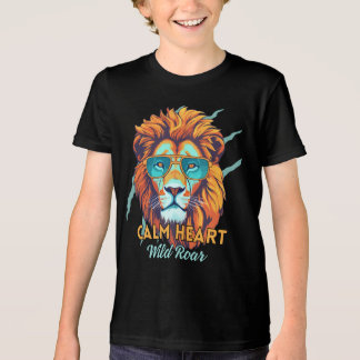 Camiseta Triblenda Calm Heart, Wild Roar – Lion Energy Motivational T