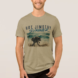 Camiseta Triblenda Caluroso verano divertido Jimothy Mapache Playa Vi