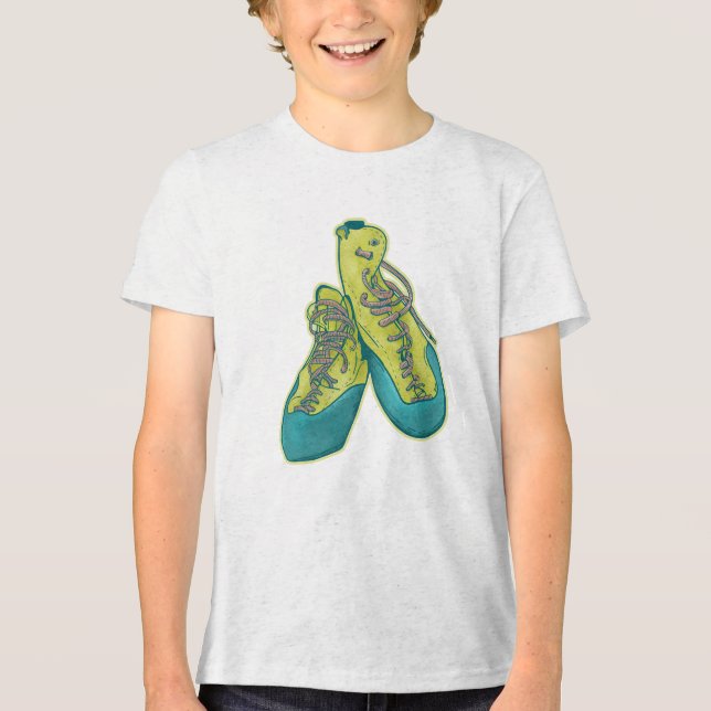 Camiseta Triblenda Calzado de escalada antigua escalada (Anverso)