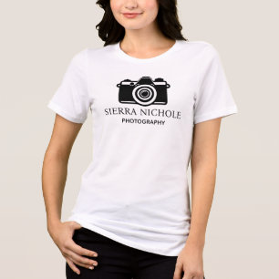 Camiseta Triblenda Cámara de Fotografía Moderna Negra