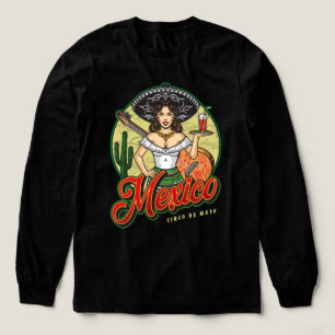 Camiseta Triblenda camarera-mexicana-atractiva-vintage-cinco-de-mayo-