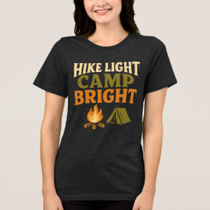 CAMISETA TRIBLENDA CAMINATA LIGERA, CAMPAMENTO BRILLANTE MOCHILA ULTR