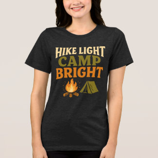 CAMISETA TRIBLENDA CAMINATA LIGERA, CAMPAMENTO BRILLANTE MOCHILA ULTR