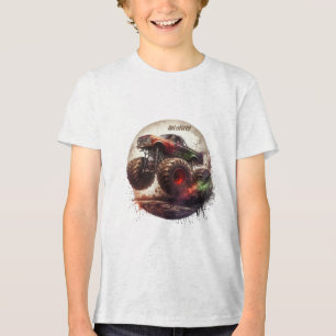 Camiseta Triblenda Camión de Monstruo Personalizado "Revved Up & Read