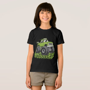 Camiseta Triblenda Camión Monstruo Afortunado de San Patricio para Ni