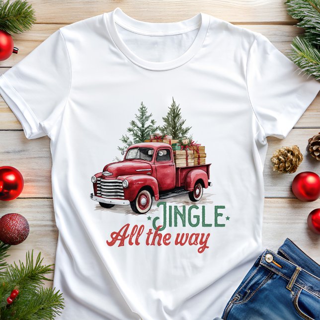 Camiseta Triblenda Camioneta Roja de Navidad Jingle All The Way (Subido por el creador)