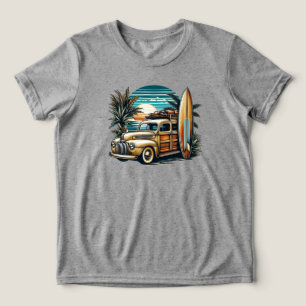 Camiseta Triblenda camioneta surf vintage tropical/hawaiana