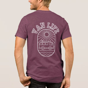 Camiseta Triblenda Camioneta Vida Atardecer Camper Van Unisex
