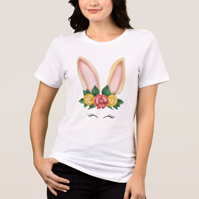Camiseta Triblenda Camisas acuáticas de conejo amarillo beige (Anverso)