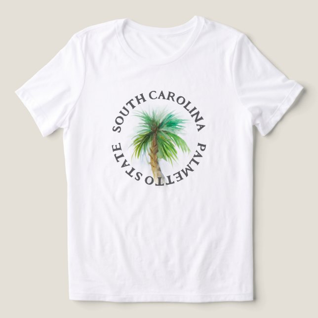 Camiseta Triblenda Camisas acuáticas estatales Palmetto de Carolina d (Diseño delantero )
