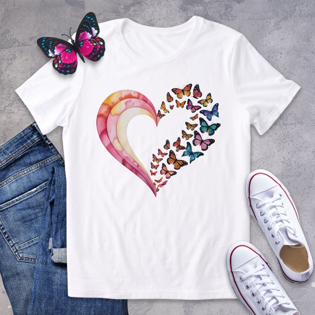Camiseta Triblenda Camisas de acuarela de mariposa (Subido por el creador)