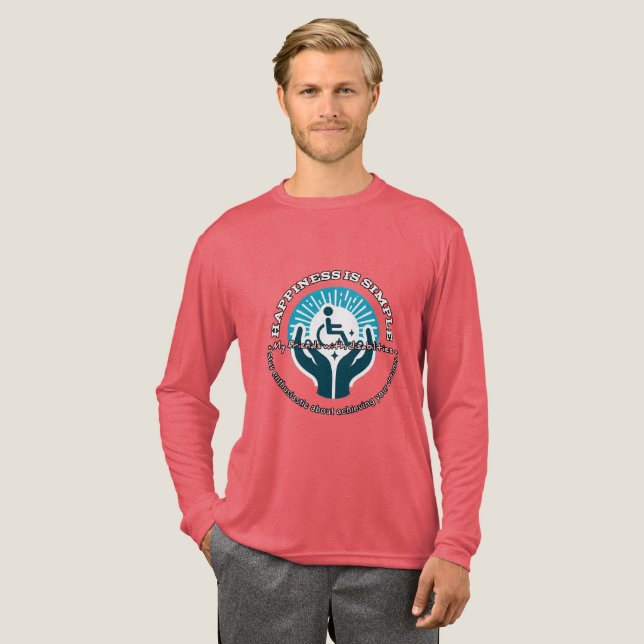 Camiseta Triblenda Camisas de manga larga Bella+Canvas masculinas, en (Anverso Completo)