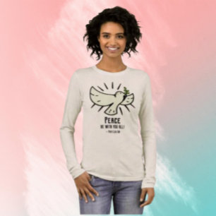 Camiseta Triblenda Camisas de manga larga de Peace Dove