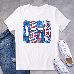 Camiseta Triblenda Camisas de Swipe Patriotic Paint Swipe Shirt 1776