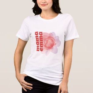 Camiseta Triblenda Camisas florales personalizadas para mamá