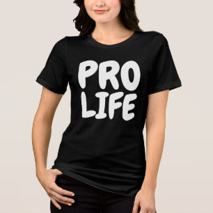 CAMISETA TRIBLENDA CAMISAS PRO VIDA NEGRA