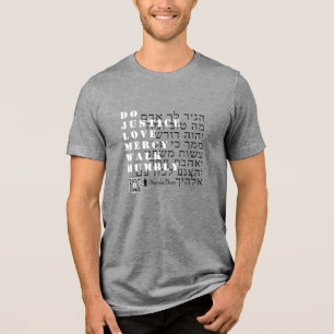 Camiseta Triblenda Camisas QR hebreas Micah 6:8