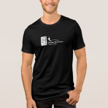 Camisas tribladas premium con el logotipo blanco d