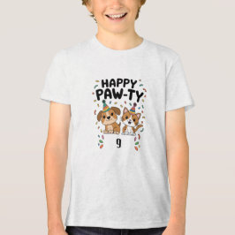 Camiseta Triblenda Camiseta básica de niños de cumpleaños feliz cumpl